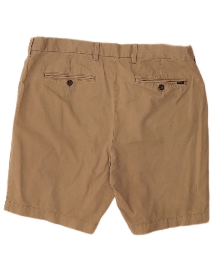MARKS & SPENCER Chino Shorts til mænd W38 XL Beige Bomuld