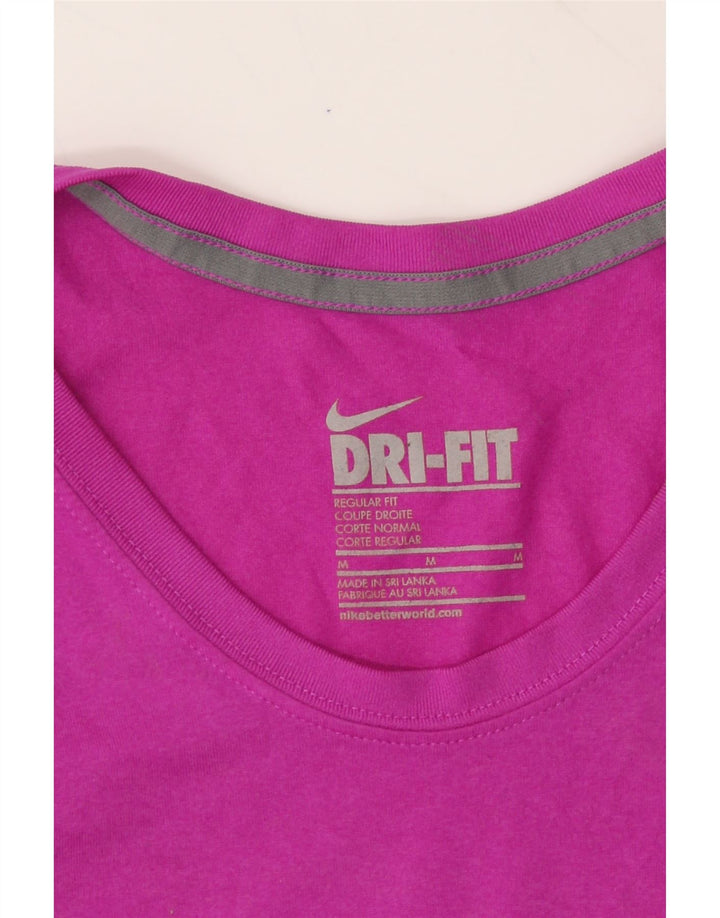 NIKE Womens Dri Fit Regular Fit Vest Top UK 12 Medium Pink Polyester Vintage Nike and Second-Hand Nike from Messina Hembry 