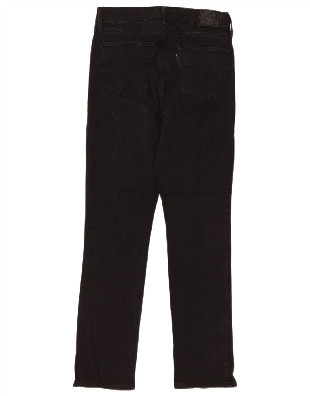 Levi's Womens 724 Højtaljede lige jeans W30 L29 sort bomuld