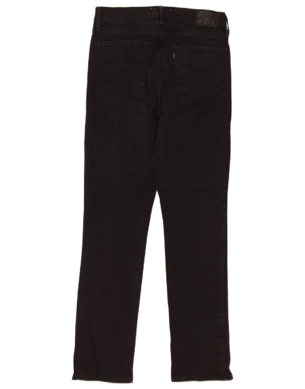 Levi's Womens 724 Højtaljede lige jeans W30 L29 sort bomuld
