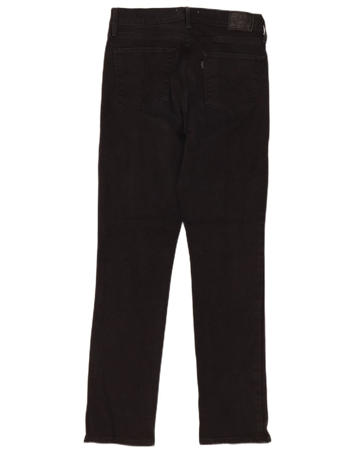 Levi's Womens 724 Højtaljede lige jeans W30 L29 sort bomuld