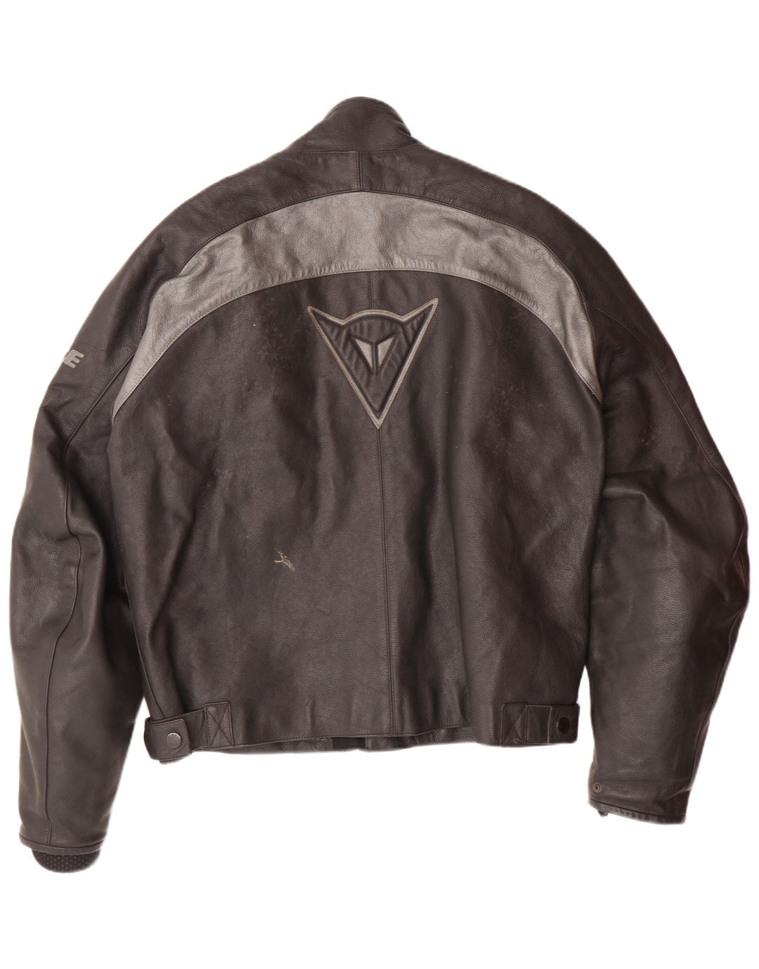 DAINESE Herre grafisk racerjakke str. 54 Large Black Colourblock Læder