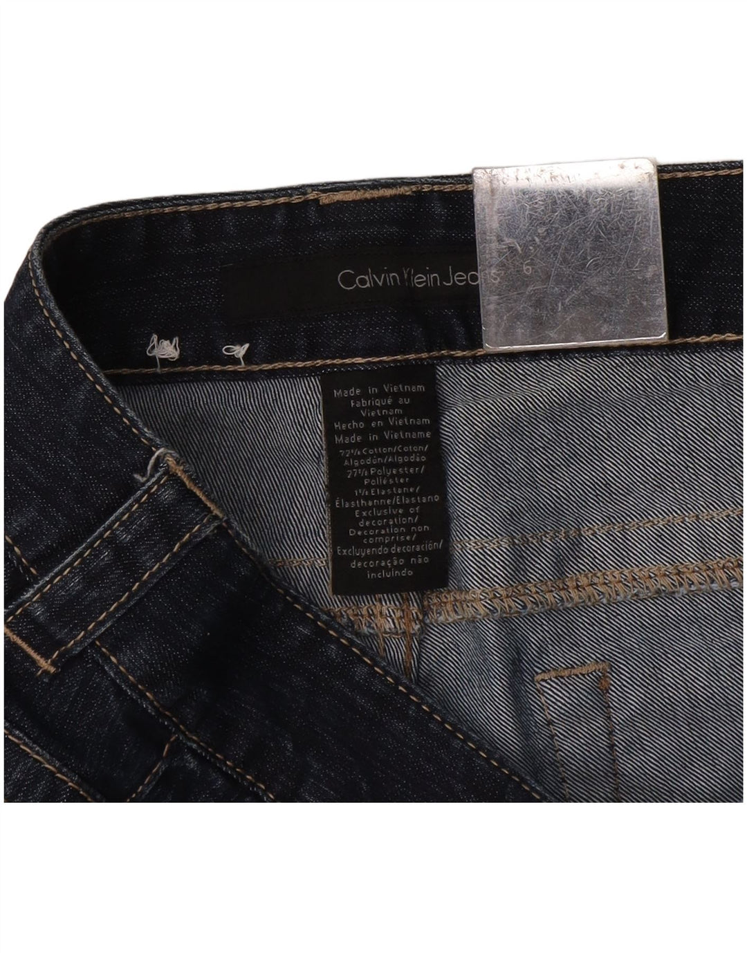 Calvin Klein Dame Flared Jeans US 6 Medium W30 L32 Marineblå Bomuld
