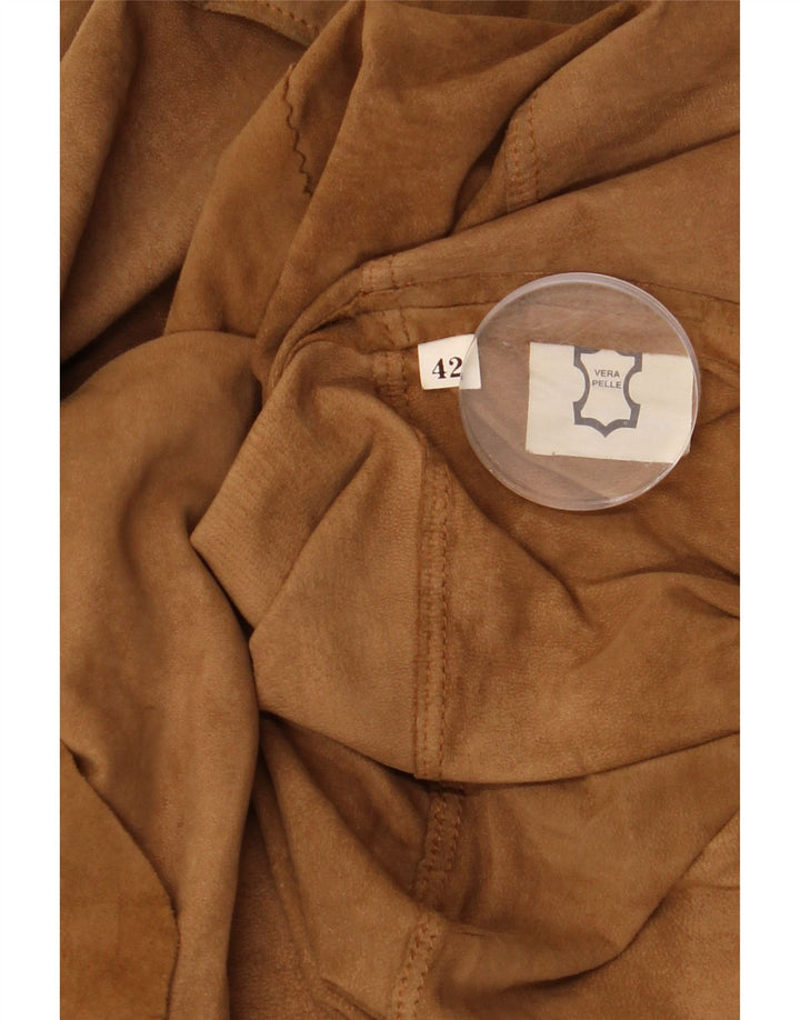 Vintage ruskindsfrakke til kvinder IT 42 Medium Beige Læder