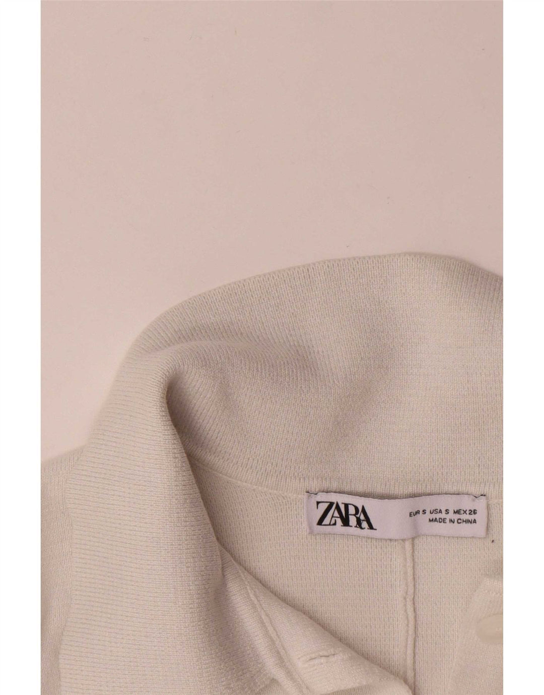 Zara Womens Crop Oversized Cardigan Top UK 10 Small White Viscose