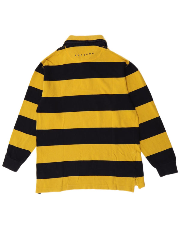 Superga Langærmet Polo Shirt til mænd XL Gulstribet bomuld