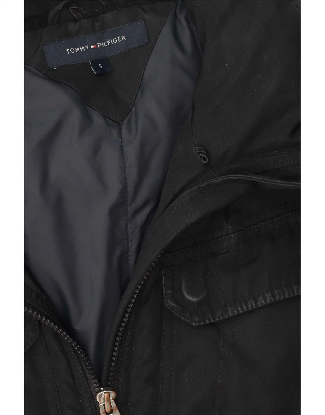 Tommy Hilfiger Herre hættepolstret jakke UK 36 Small Black