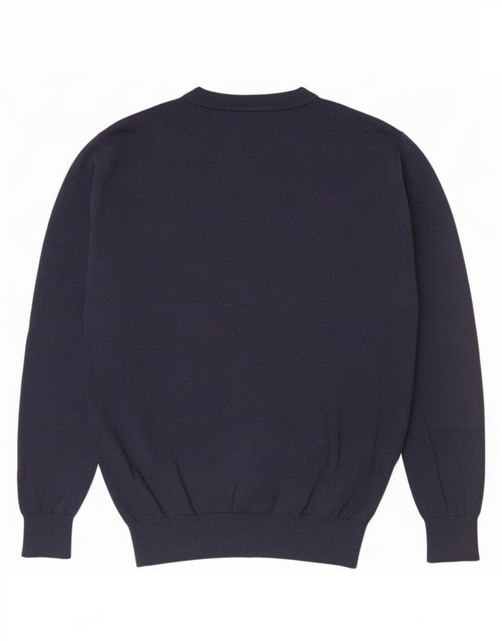 Massimo Dutti Herre V-hals sweater Medium Marineblå