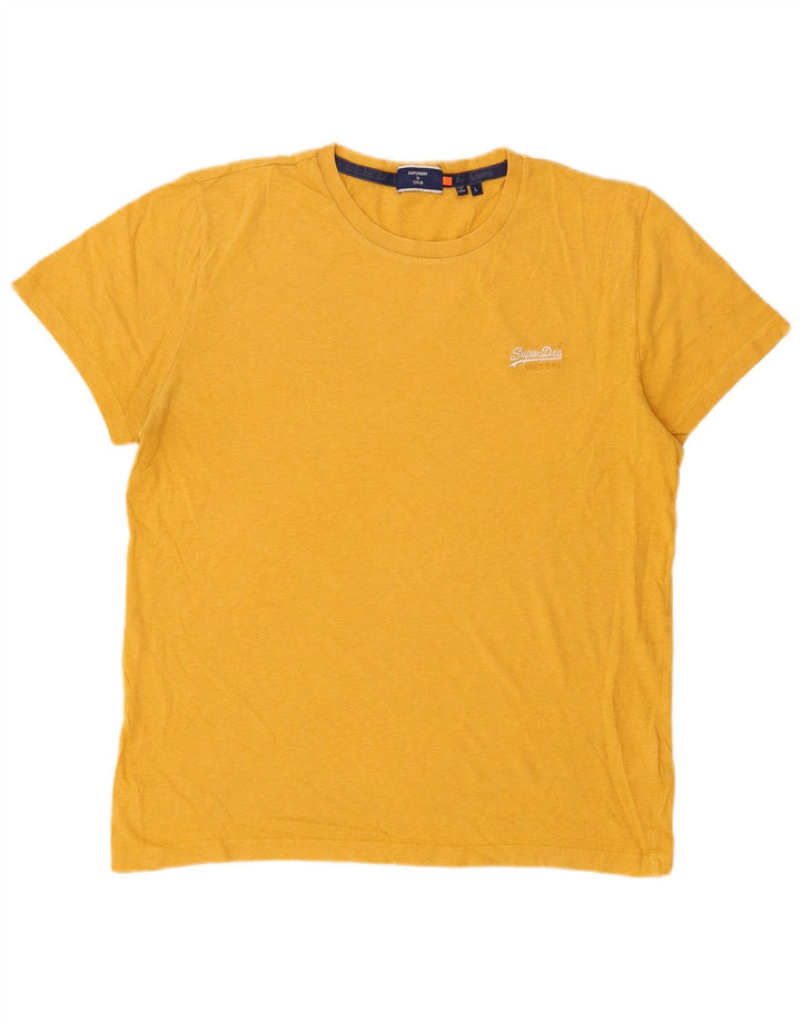 Superdry T-shirt top til mænd, stor gul