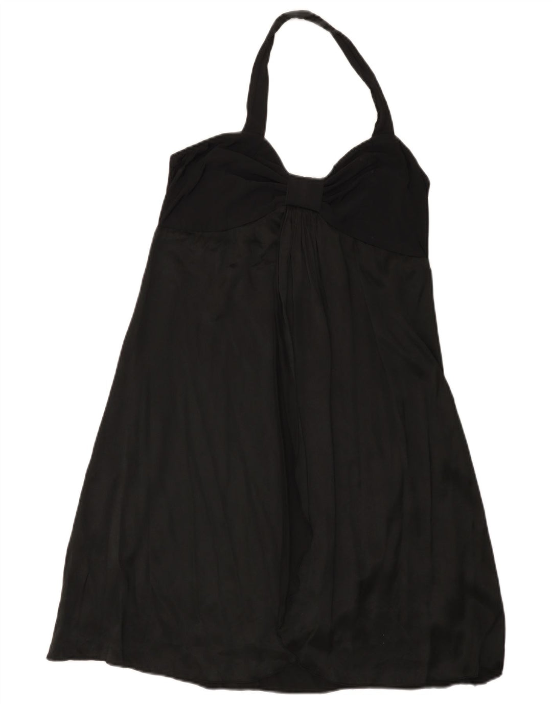 Guess By Marciano Dame Halter Dress IT 46 Large Black Silk