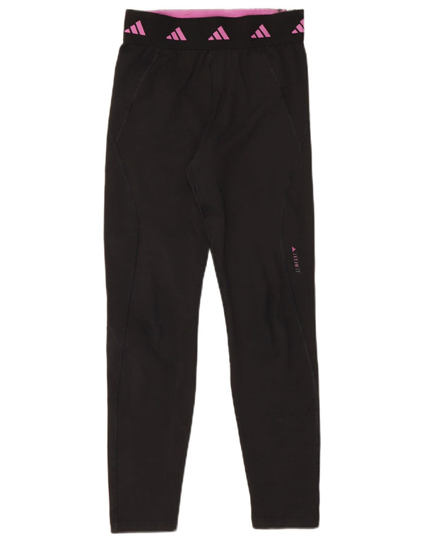 Adidas Girls Aeroready Graphic Leggings 13-14 år Sort polyester