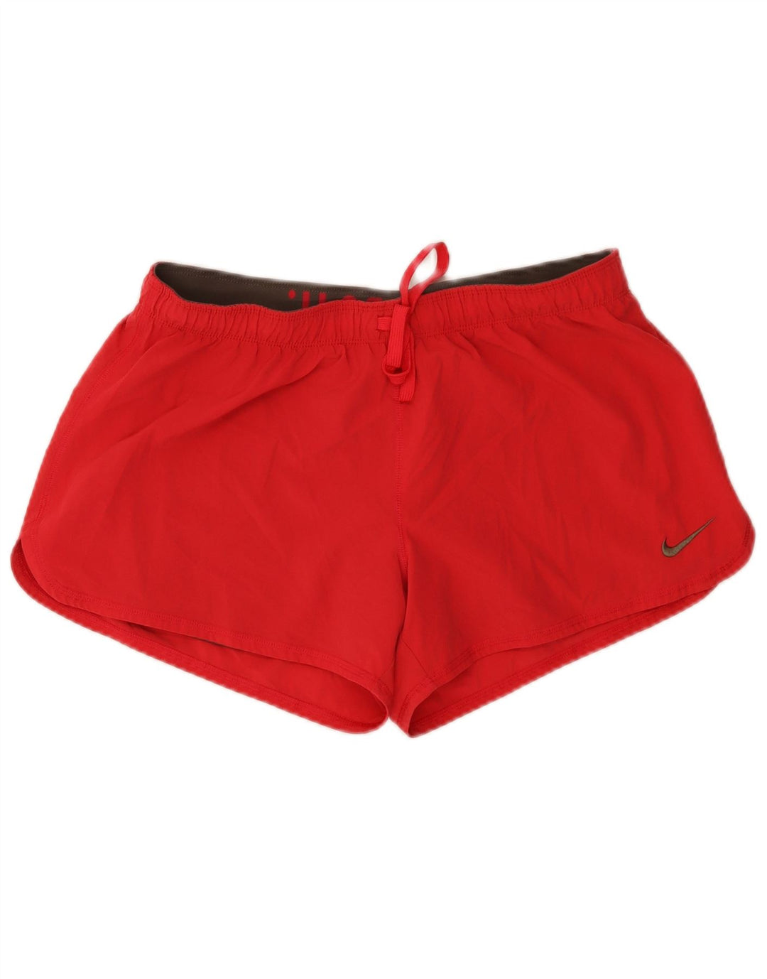 NIKE Dame Dri Fit Sportshorts UK 16 Large Rød Polyester