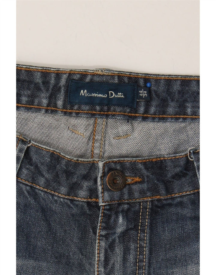 MASSIMO DUTTI Mens Straight Jeans EU 44 Large W34 L29 Blue Vintage Massimo Dutti and Second-Hand Massimo Dutti from Messina Hembry 