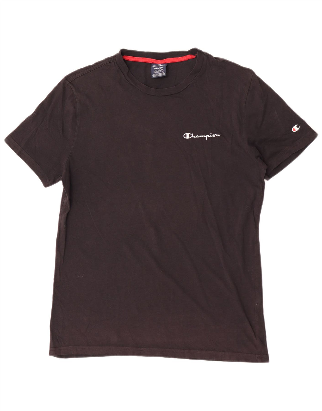 Champion Herre Grafisk T-Shirt Top Medium Sort