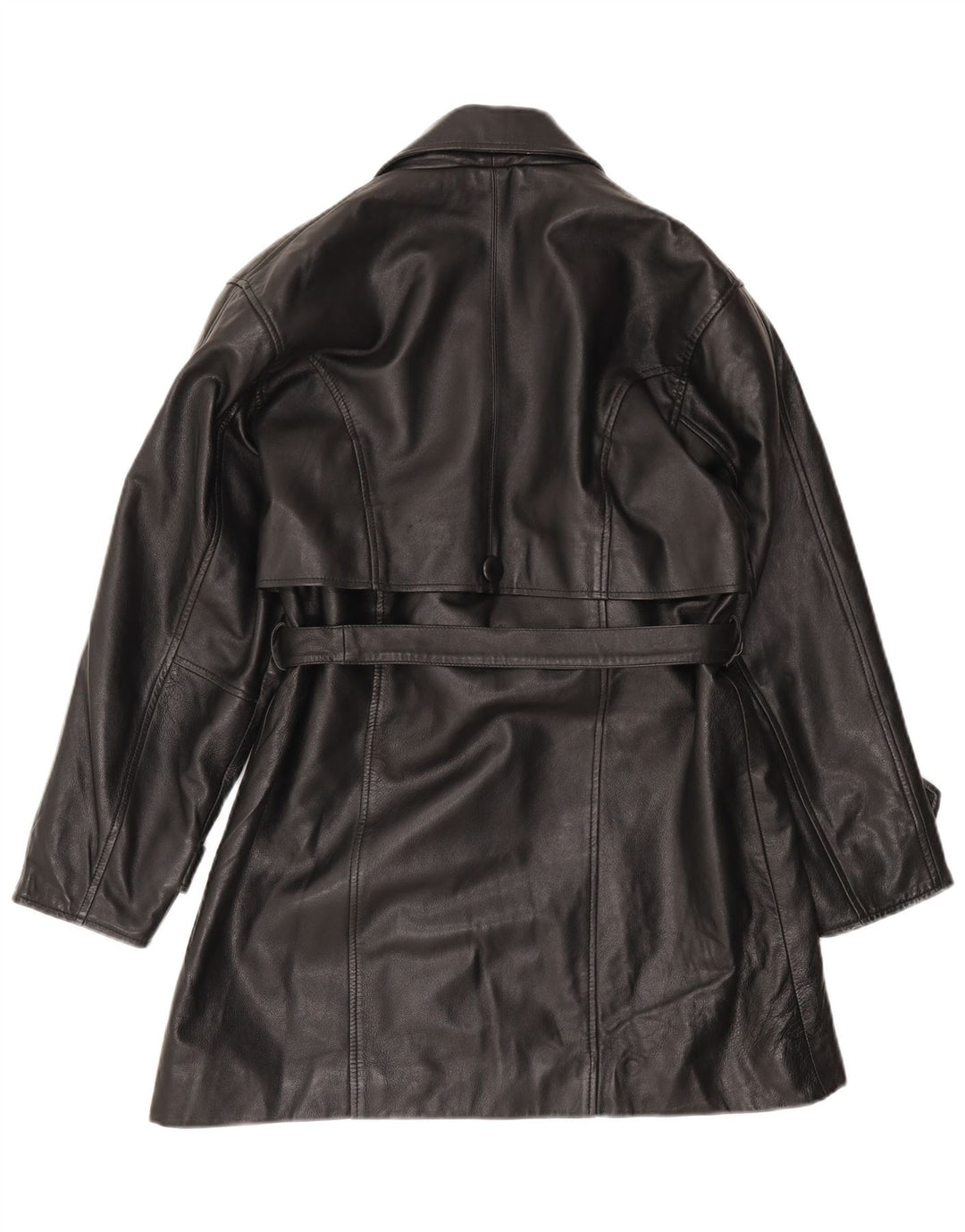 Santini læderfrakke til kvinder UK 14 Medium sort læder