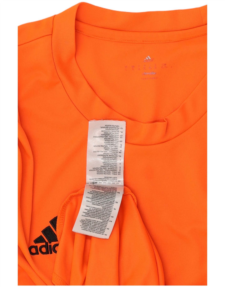 Adidas Herre Climalite T-Shirt Top XL Orange Polyester