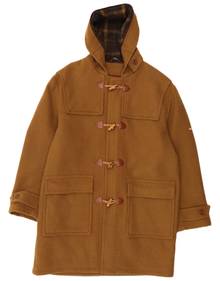 FACIBA Duffle Coat med hætte til mænd IT 50 Stor brun uld
