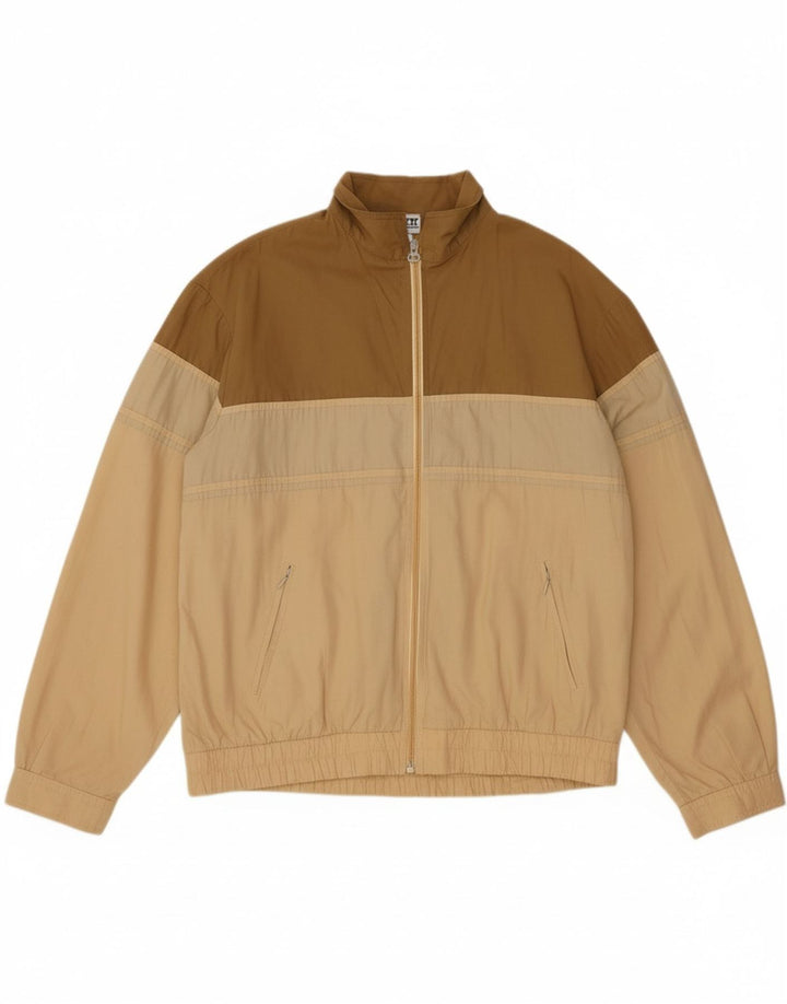 KLEPPER Mens Bomber Jacket IT 50 Large Beige Colourblock