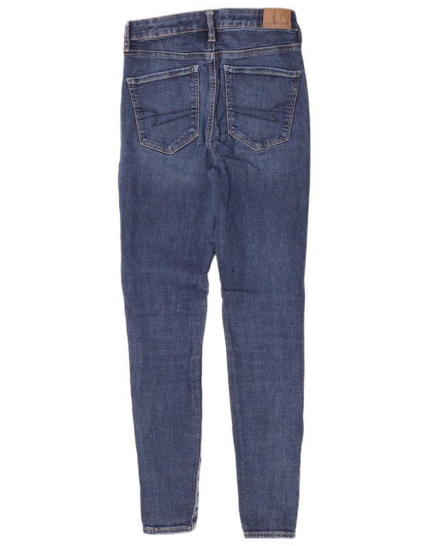 American Eagle Dame Skinny Jeans US 4 Small W26 L28 Blue Cotton