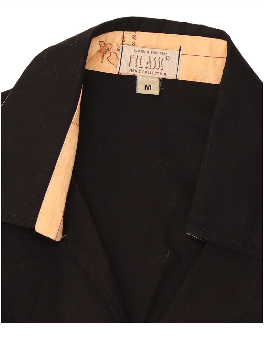 ALVIERO MARTINI Dameskjorte UK 12 Medium Sort Bomuld