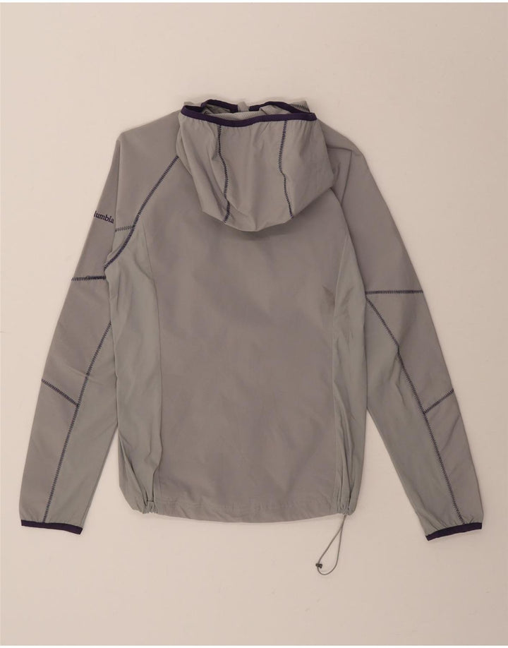 COLUMBIA Womens Omni-Shade Tracksuit Top Jacket UK 10 Small Grey Vintage Columbia and Second-Hand Columbia from Messina Hembry 