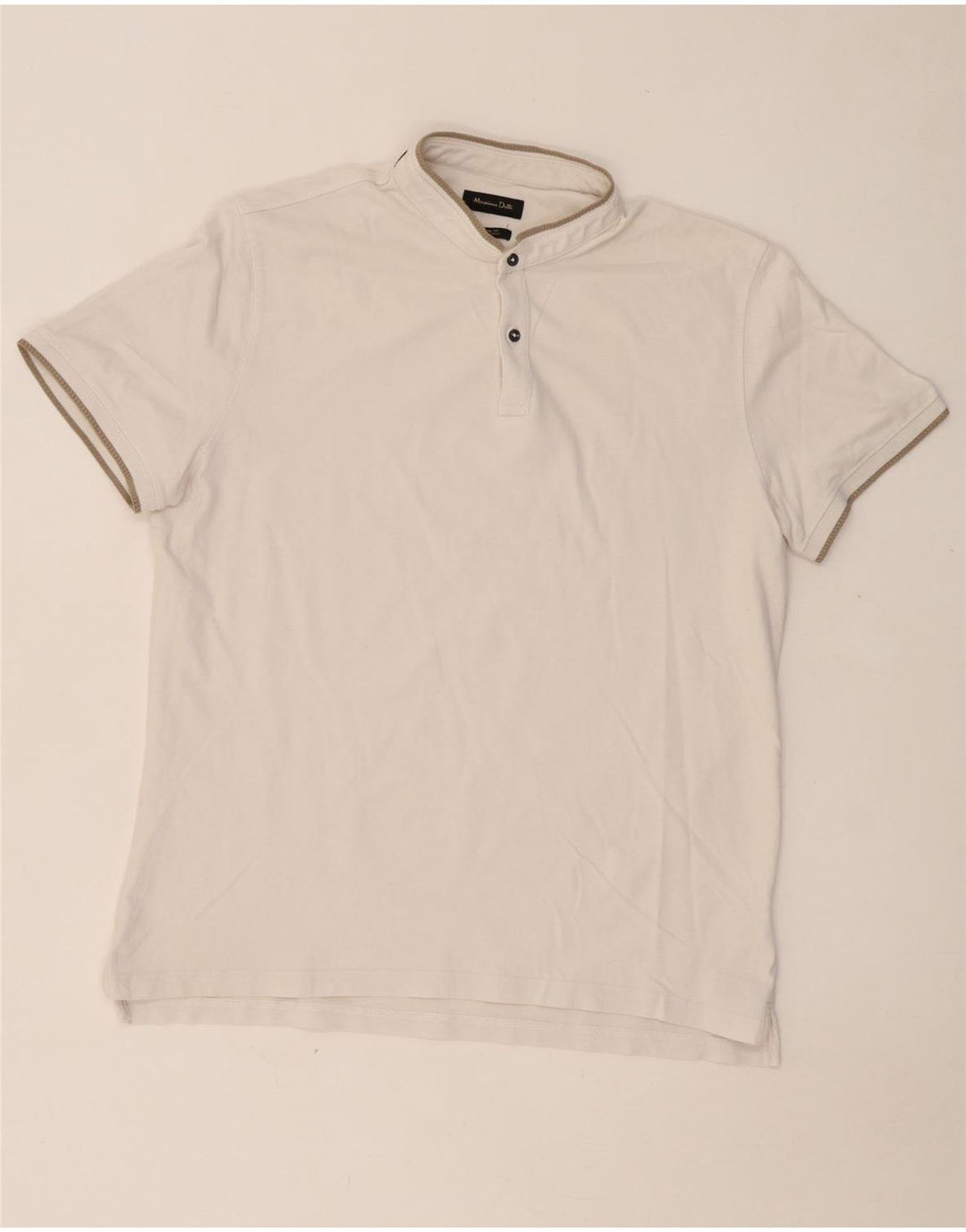 MASSIMO DUTTI Herre Casual Fit Polo Shirt XL Hvid