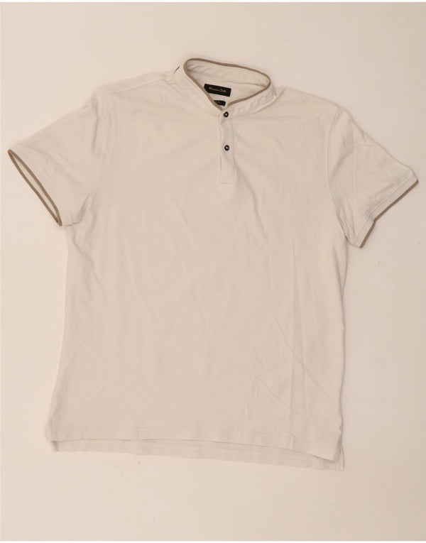 MASSIMO DUTTI Herre Casual Fit Polo Shirt XL Hvid