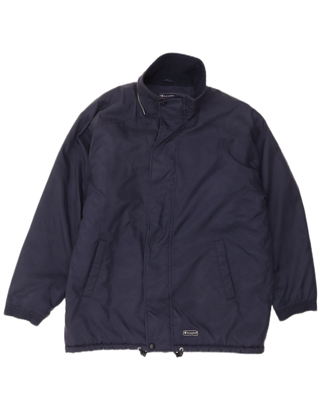 Champion Herre Windbreaker Jacket UK 38 Medium Navy Blue Polyamid
