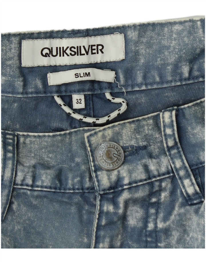 QUIKSILVER Mens Slim Fit Denim Shorts W32 Medium  Blue Cotton