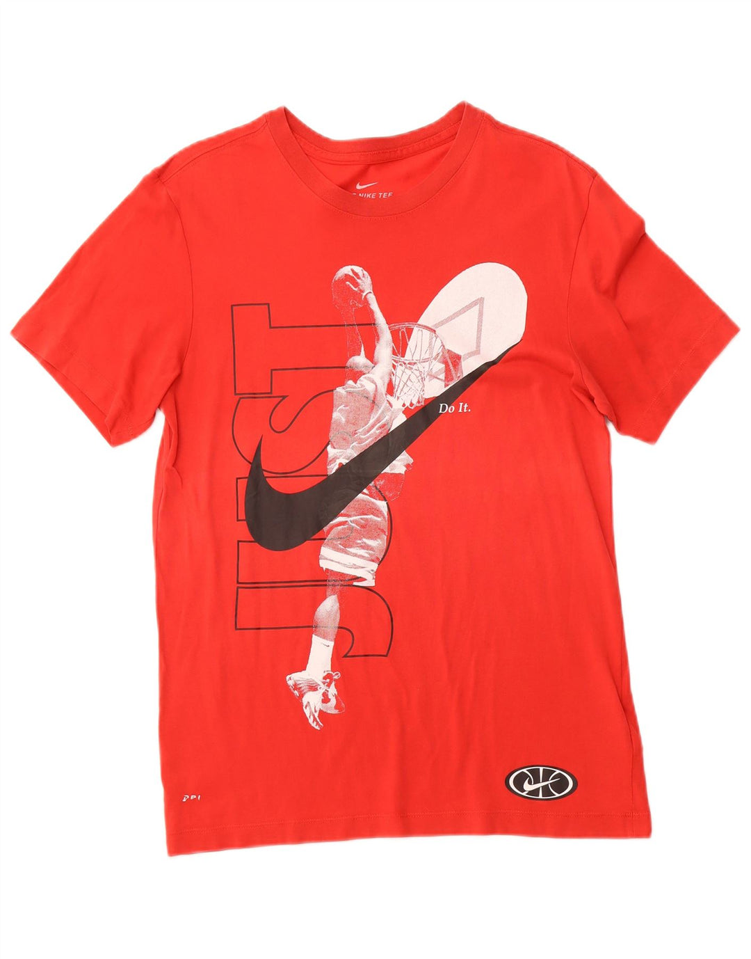 NIKE Herre Dri Fit grafisk T-shirt Top Lille rød bomuld