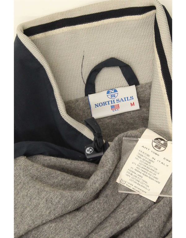 North Sails Herre Bomber Jacket UK 38 Medium Navy Blue Colourblock Cotton