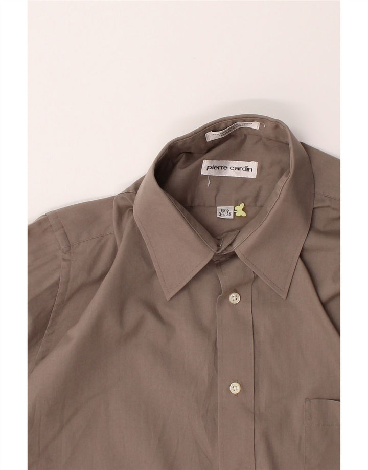 PIERRE CARDIN Mens Shirt Size 15 1/2 Medium Grey Cotton Vintage Pierre Cardin and Second-Hand Pierre Cardin from Messina Hembry 