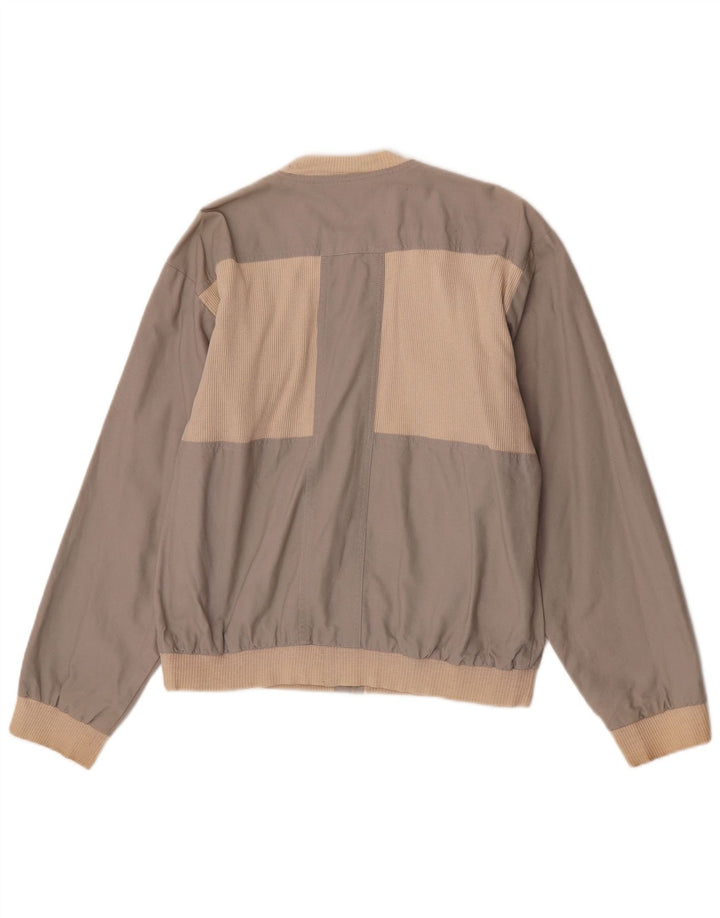 Vintage Bomberjakke til mænd UK 40 Large Grey Colourblock