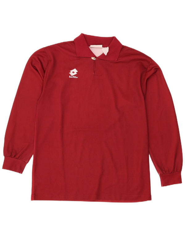 Lotto Langærmet Polo Shirt til mænd Large Burgundy