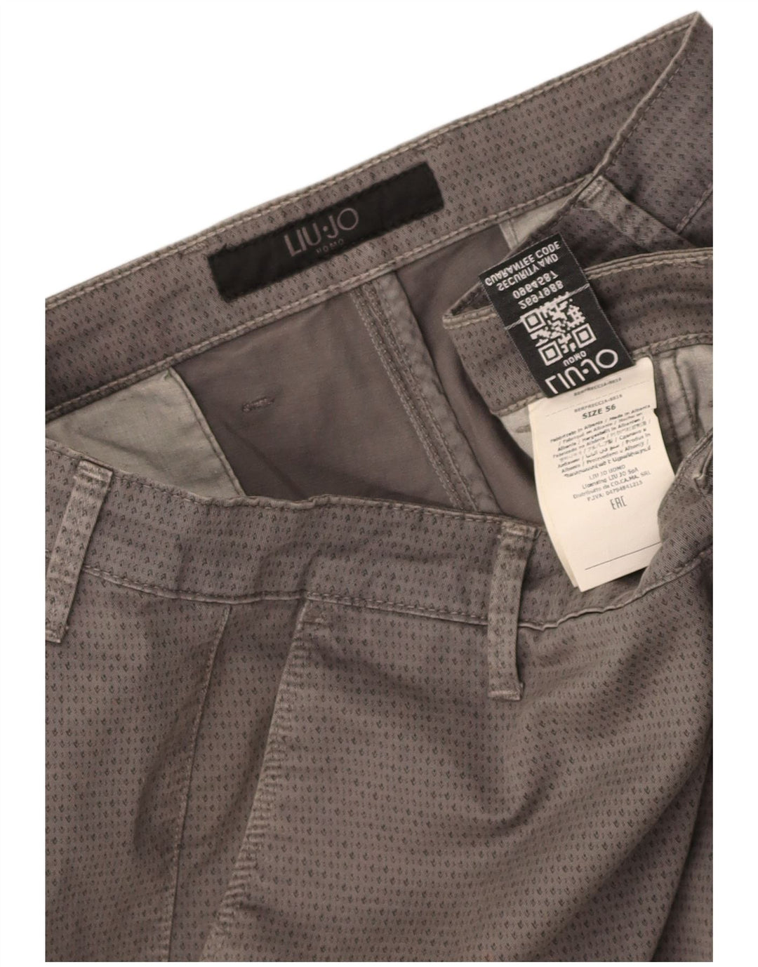 LIU JO Mens Chino Shorts IT 56 3XL W40 Grey Spotted Cotton