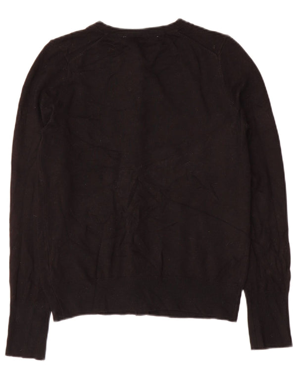 Zara Dame Cardigan Sweater UK 10 Small Black Viscose