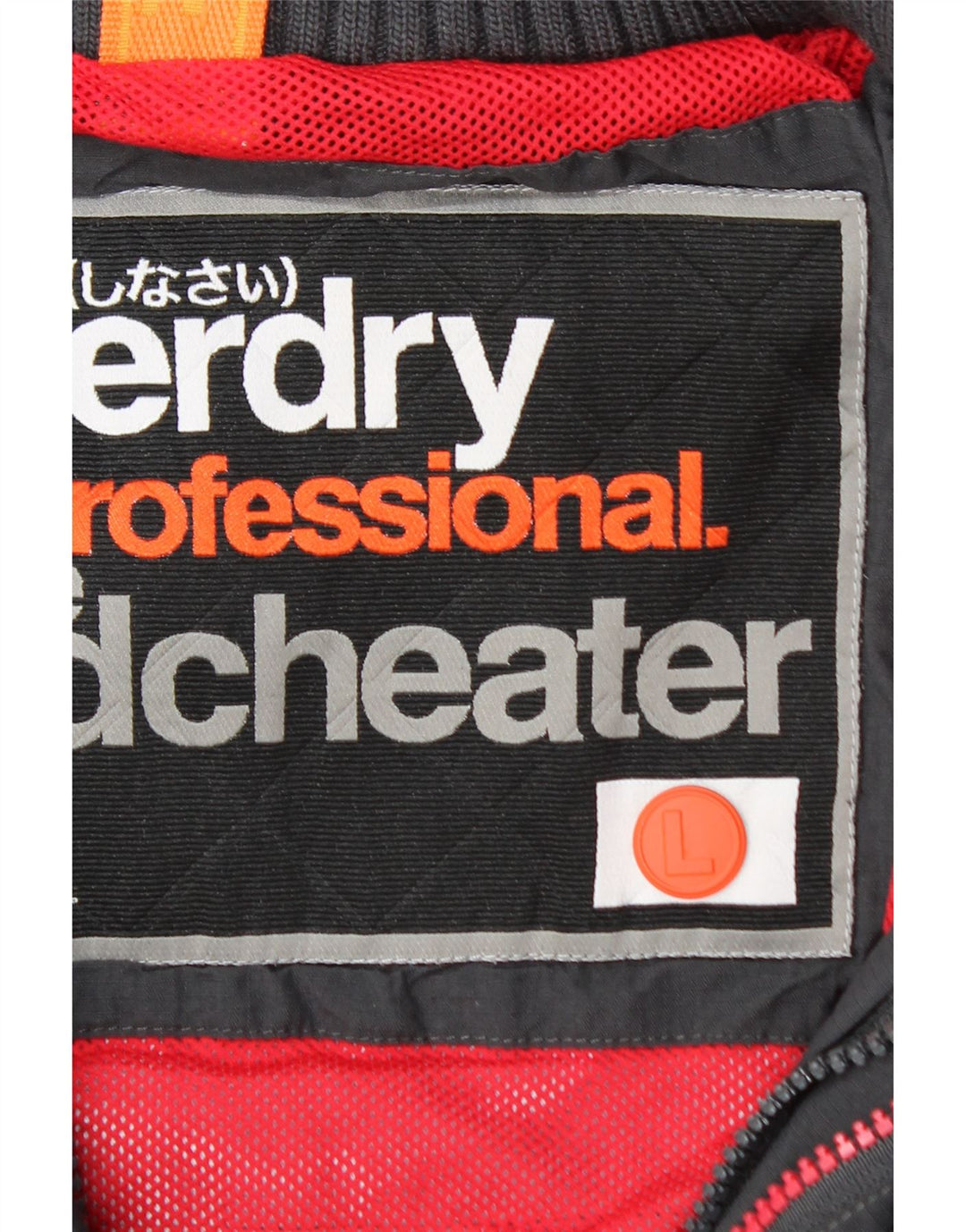 Superdry Herre Windcheater Regnjakke UK 40 Stor Grå Nylon