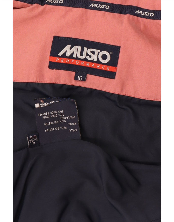 Musto Womens Polstret Gilet UK 16 Large Pink Polyester