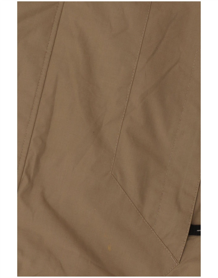 Jack Wolfskin Regnjakke med hætte til mænd UK 36/38 Medium Beige Polyester