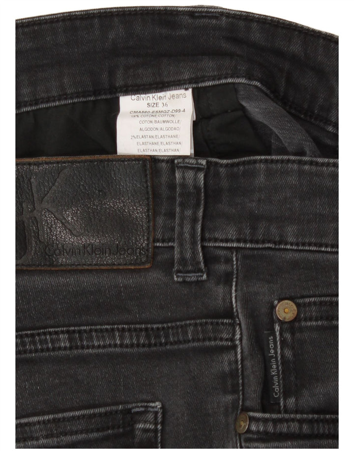 Calvin Klein Straight Jeans til mænd W36 L32 Grå bomuld