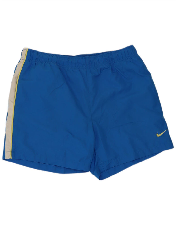 Nike badeshorts til mænd store blå farveblok polyester