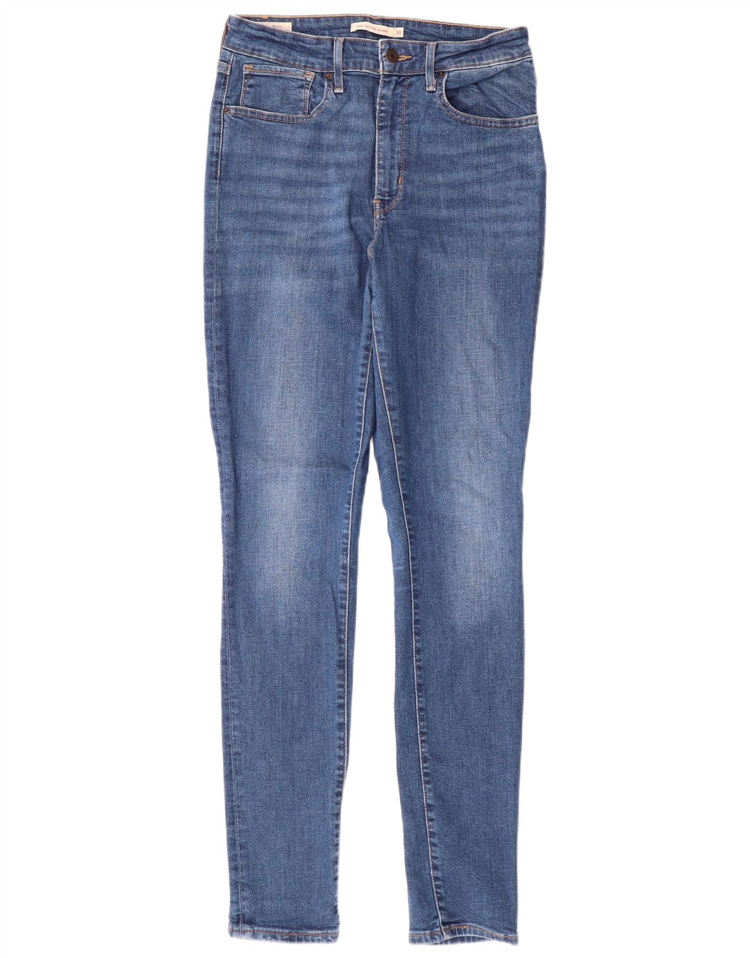 LEVI'S Dame 721 Skinny Jeans med høj talje W30 L32 Blå Bomuld