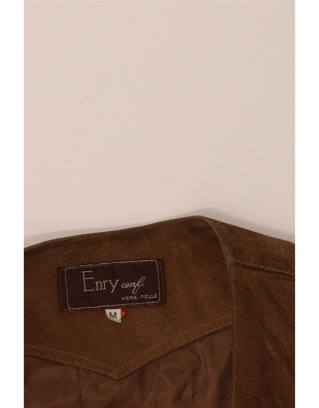 Vintage herre ruskind Utility Gilet UK 38 medium brunt læder