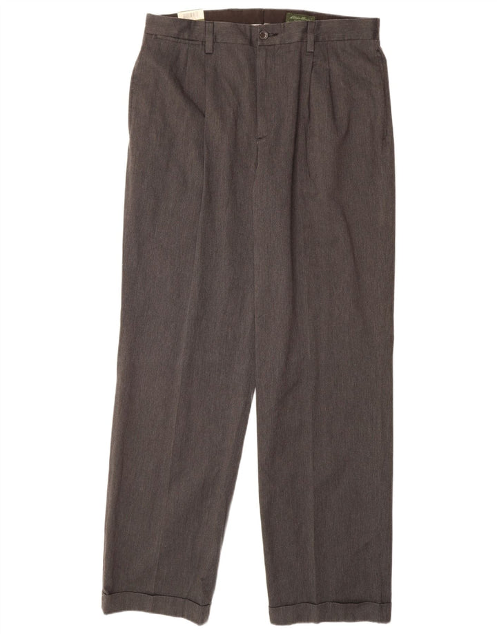 EDDIE BAUER Herre Classic Fit Pegged Chino Bukser W36 L36 Grå Bomuld