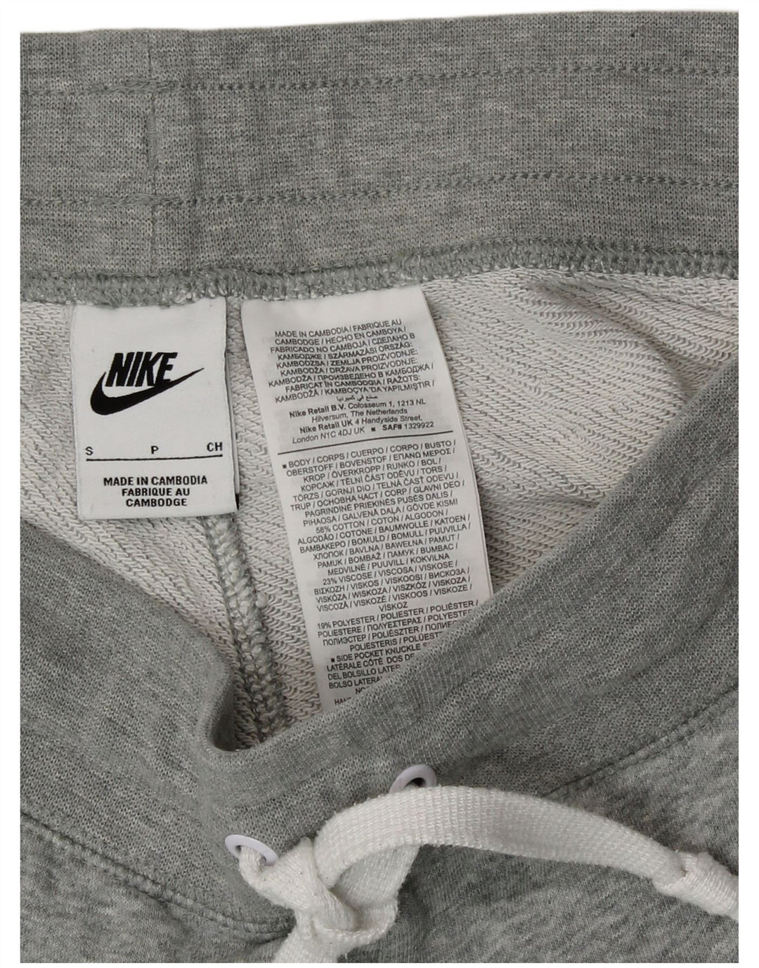 Nike grafiske sportsshorts til mænd, små grå bomuld