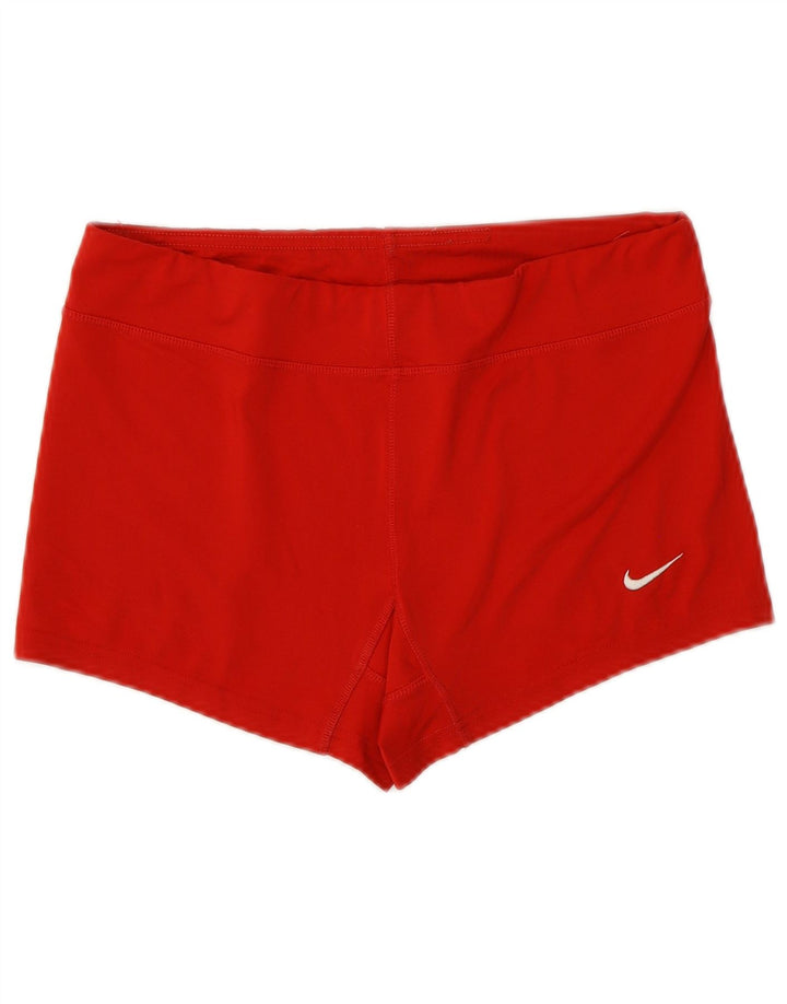 NIKE Dame Dri Fit Sportshorts UK 14 Medium Rød