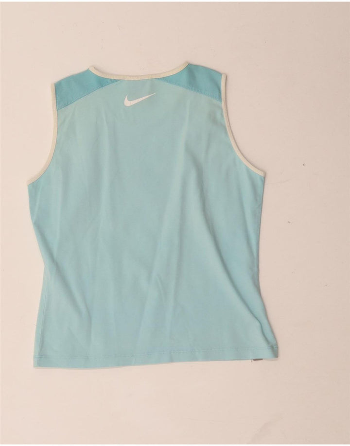 Nike Dame Crop Grafisk Vest Top UK 10/12 Medium Turkis