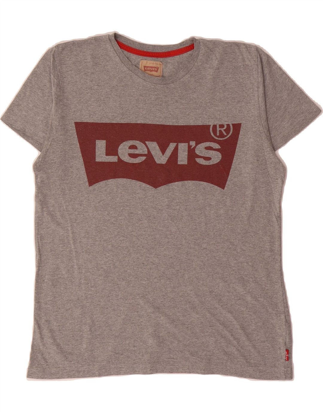 LEVI'S Boys Graphic T-Shirt Top 13-14 Years Grey Polyester Vintage Levi's and Second-Hand Levi's from Messina Hembry 