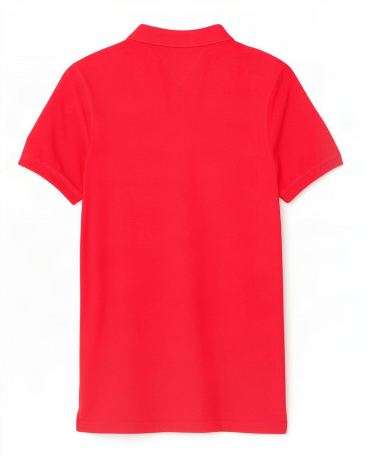 Tommy Hilfiger Herre Polo Shirt Stor Rød Bomuld