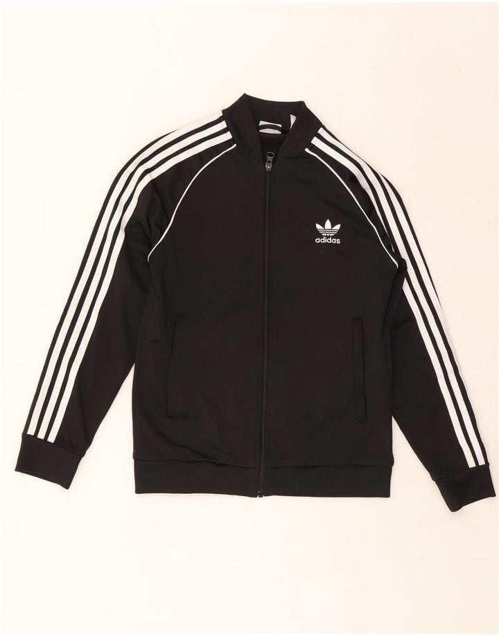 Adidas Drenge Træningsdragt Topjakke 11-12 År Sort Polyester